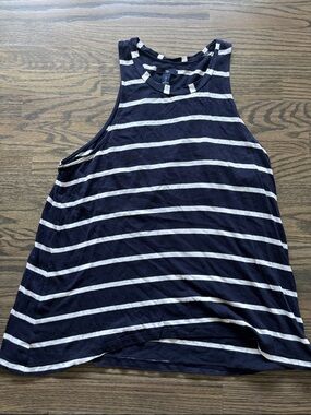 GAP Navy and White Striped Tank Top